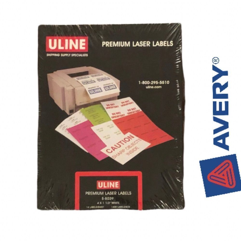 Uline Premium Laser Labels S-8039, White, 1400 labels, NWOT, sealed‎ and …